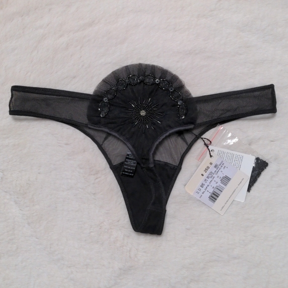 NWT La Perla Black Label Java Dancer Thong XS